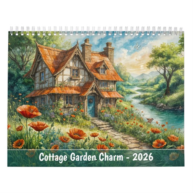 Cottage Garden Charm – Scenic Calendar 2026 (Cover)