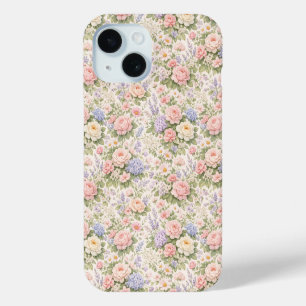 Cottage Garden Floral Pattern iPhone 15 Case