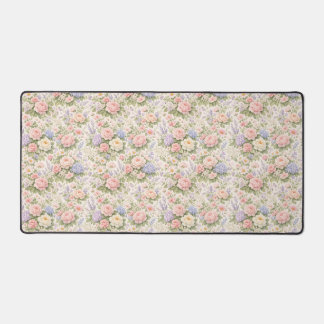 Cottage Garden Floral Pattern Desk Mat