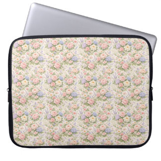 Cottage Garden Floral Pattern Laptop Sleeve