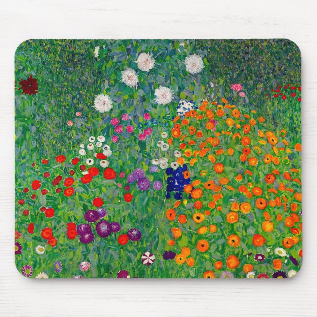 Cottage Garden Gustav Klimt Mouse Pad (Front)
