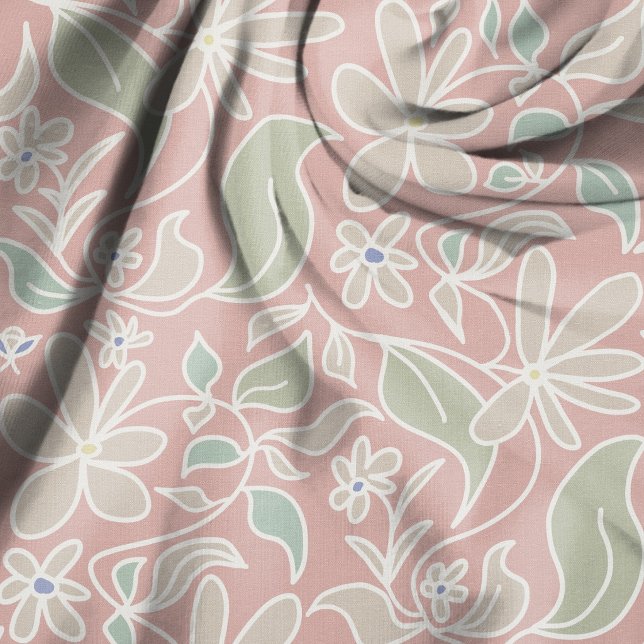 Cottage Garden Hand Illustrated Floral Pattern Fabric (Creator Uploaded)