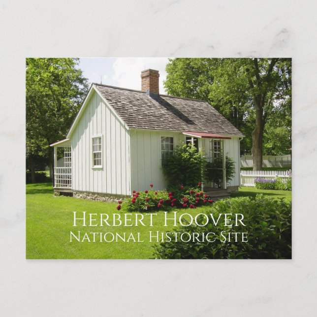 Cottage, Garden, Herbert Hoover Birthplace, Iowa Postcard (Front)
