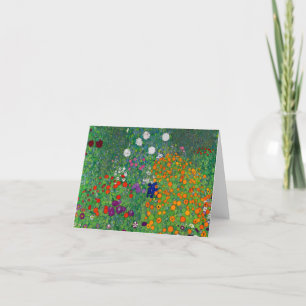 Cottage Garden, Infinity Dots - After Gustav Klimt Thank You Card