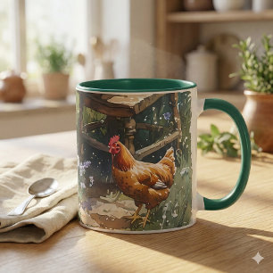 Cottage Garden Tea Morning Watercolor Mug