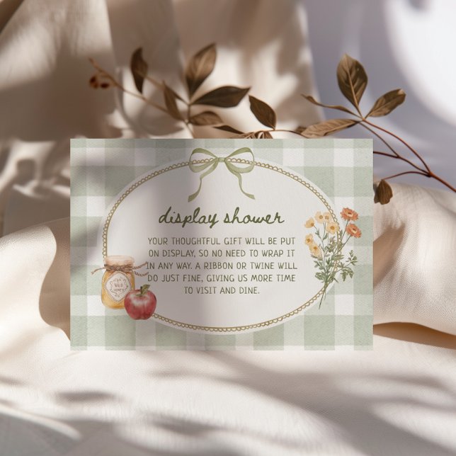 Cottage Green Bow Frame Display Shower Enclosure Card (Creator Uploaded)