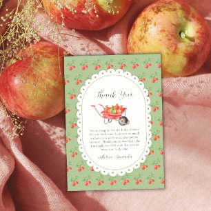 Cottage Harvest Apple Of Our Eye Baby Shower Thank You Card