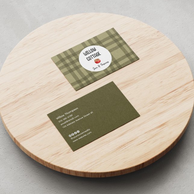 Cottage Homemade Jam and Preserves Business Card (Creator Uploaded)