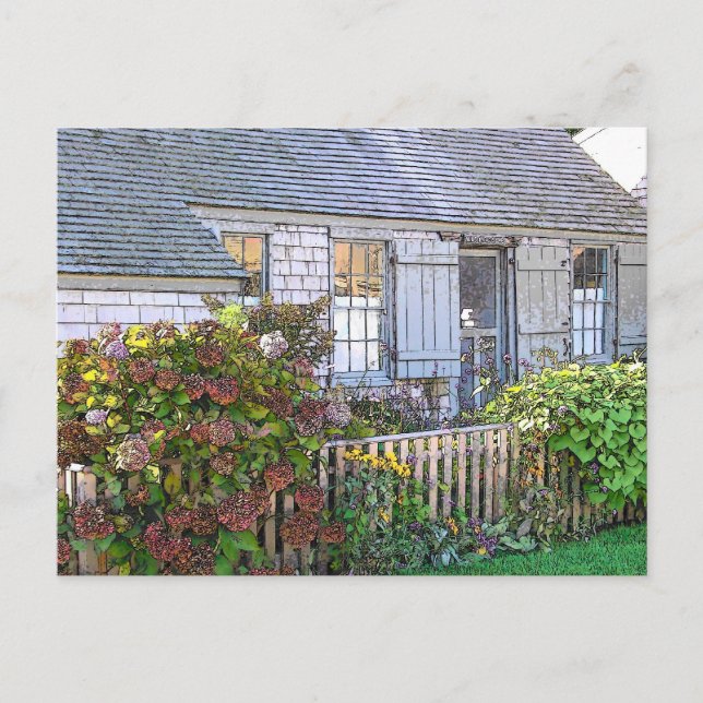 Cottage in Sconset - VINTAGE LOOK Postcard (Front)