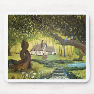 Cottage in the Woods Mouse Pad