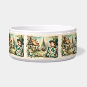 Cottage Leprechaun Patchwork Quilt Scene