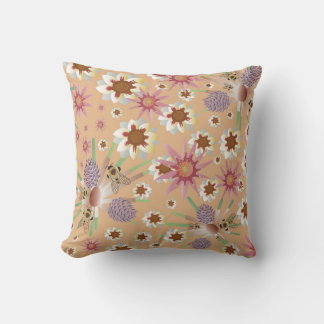 Cottage Meadow Throw Pillow