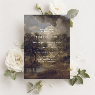 Cottage moderne, faire-part de mariage d'art