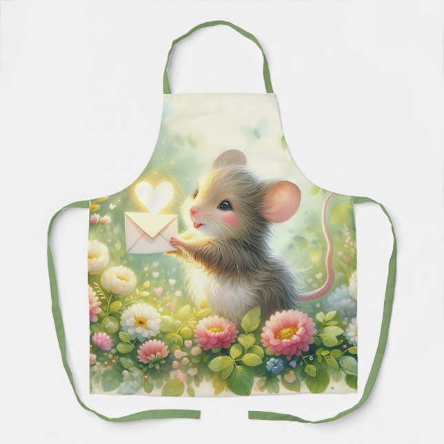 Cottage Mouse Love Letter Meadow Apron (Front)