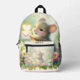 Cottage Mouse Love Letter Meadow Printed Backpack
