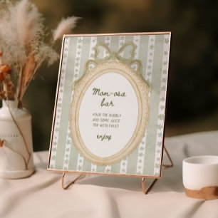 Cottage Pear Baby Shower Mom-osa Bar Poster