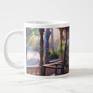 Cottage Porch in Early Sun - Martha's Vineyard Large Coffee Mug