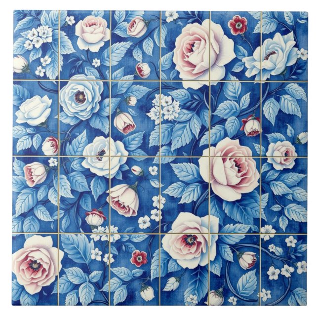 cottage roses tile (Front)