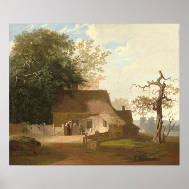 Cottage Scenery - George Bingham Fine Art Poster (Front)