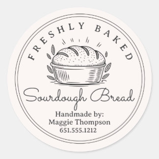 Cottage Sourdough  Classic Round Sticker