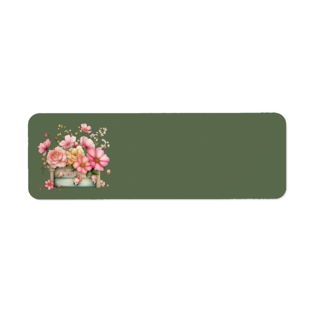 Cottage Summer Floral Address Labels (Front)