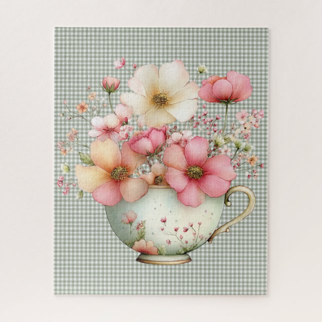 Cottage Summer Floral Puzzle (Vertical)