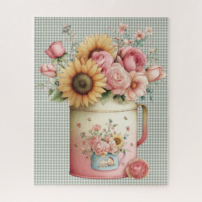 Cottage Summer Floral Puzzle (Vertical)