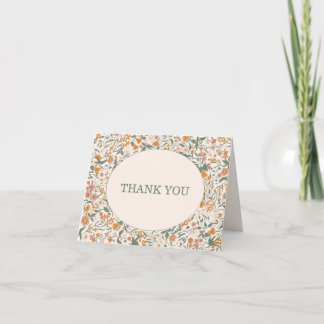 Cottage Wildflower Baby Shower  Thank You Card