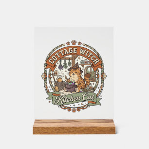 Cottage Witch Kitchen Cat Cottage Witch Kitchen Ca Acrylic Sign