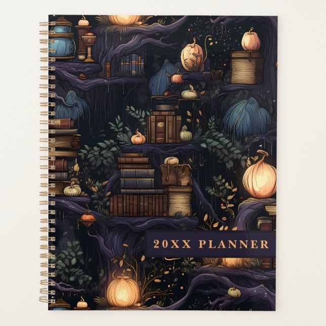 Cottage Witch Library Bookshelf Planner - Tree (Front)