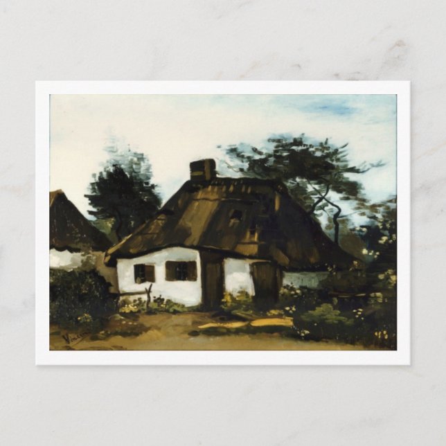 Cottage with Trees, Vincent van Gogh Postcard (Front)