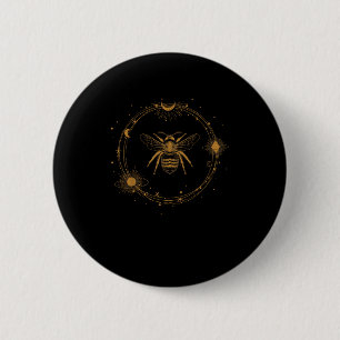Cottagecore Aesthetic Academia Goblincore Bee 2 Inch Round Button