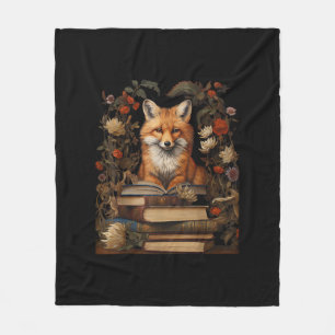 Cottagecore Aesthetic Book Lover Goblincore Retro Fleece Blanket