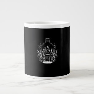Cottagecore Aesthetic Bottle Mushroom House Fairy  Large Coffee Mug