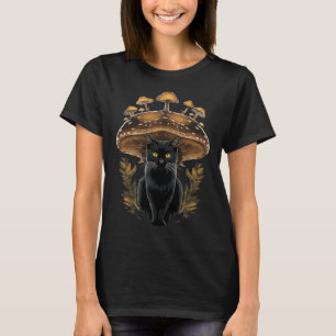 Cottagecore Aesthetic Cat Mushroom  T-Shirt