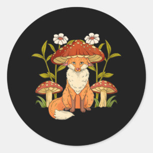 Cottagecore Aesthetic Cottagecore Fox Classic Round Sticker