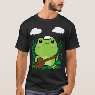 Cottagecore Aesthetic Cute Kawaii Frog Playing Ban T-Shirt