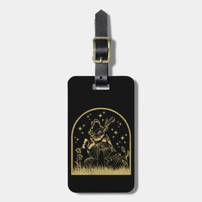 Cottagecore Aesthetic design Luggage Tag (Front Vertical)