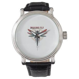 Cottagecore Aesthetic Dragonfly Mushroom Witchy Fl Watch