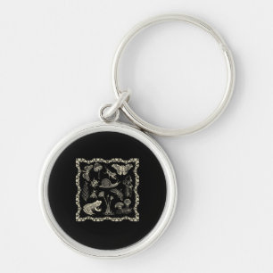Cottagecore Aesthetic Frog And Mushroom Goblincore Keychain