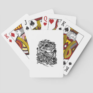 Cottagecore Aesthetic Frog Mushroom Goblincore Art Playing Cards
