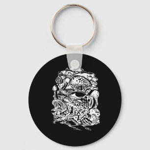 Cottagecore Aesthetic Frog Mushroom Goblincore Cre Keychain