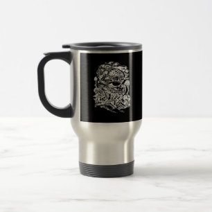 Cottagecore Aesthetic Frog Mushroom Goblincore Cre Travel Mug