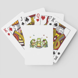 Cottagecore Aesthetic Frogs Camping Forest Goblinc Playing Cards