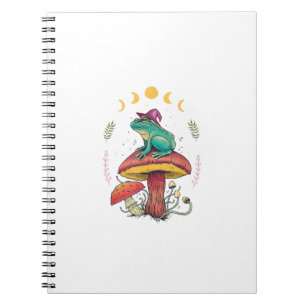 Cottagecore Aesthetic Goblincore Frog Wizard On Mu Notebook