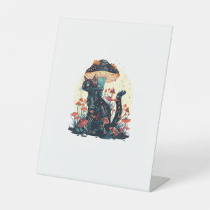 Cottagecore Aesthetic Goblincore Mushroom Fairycor Pedestal Sign