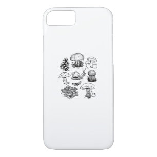 Cottagecore Aesthetic Goblincore Mushroom Snail Case-Mate iPhone Case