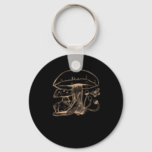 Cottagecore Aesthetic Goblincore Mushroom Snail Keychain