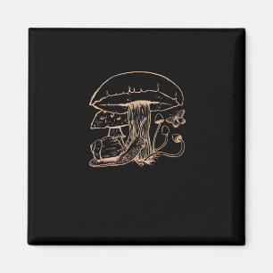 Cottagecore Aesthetic Goblincore Mushroom Snail Magnet