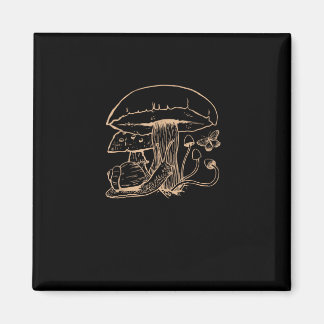 Cottagecore Aesthetic Goblincore Mushroom Snail Magnet